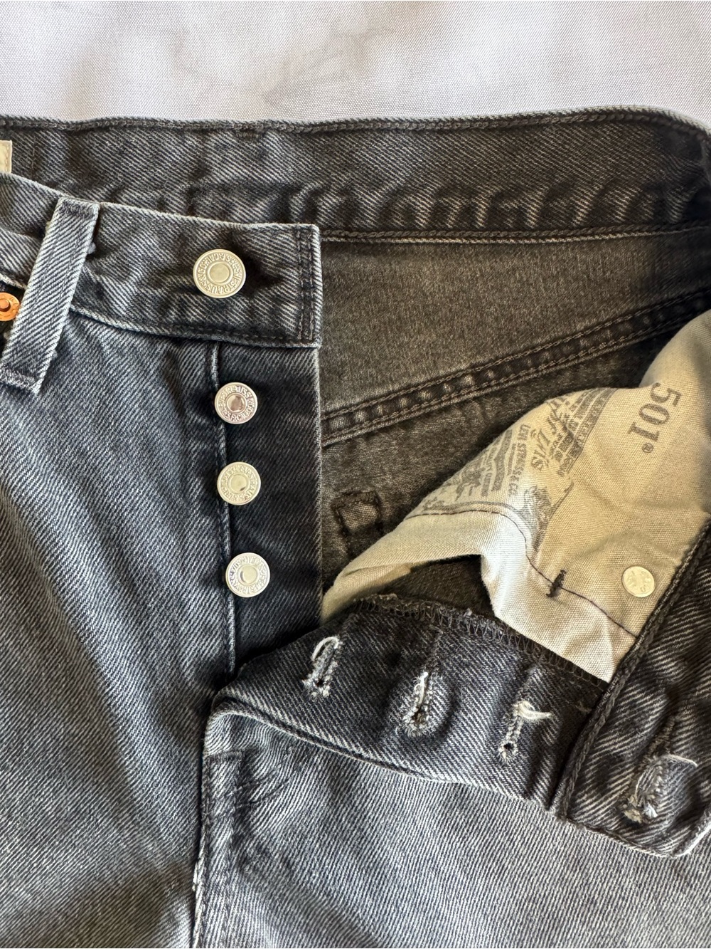 Levi's 501 Original Jeans Black Size 26/0 - Picture 4 of 6